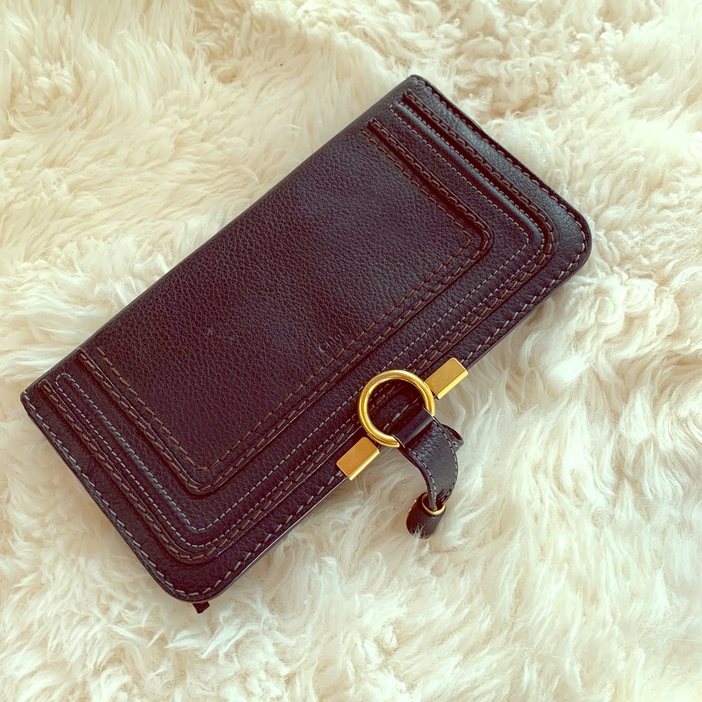 Black Chloe long wallet